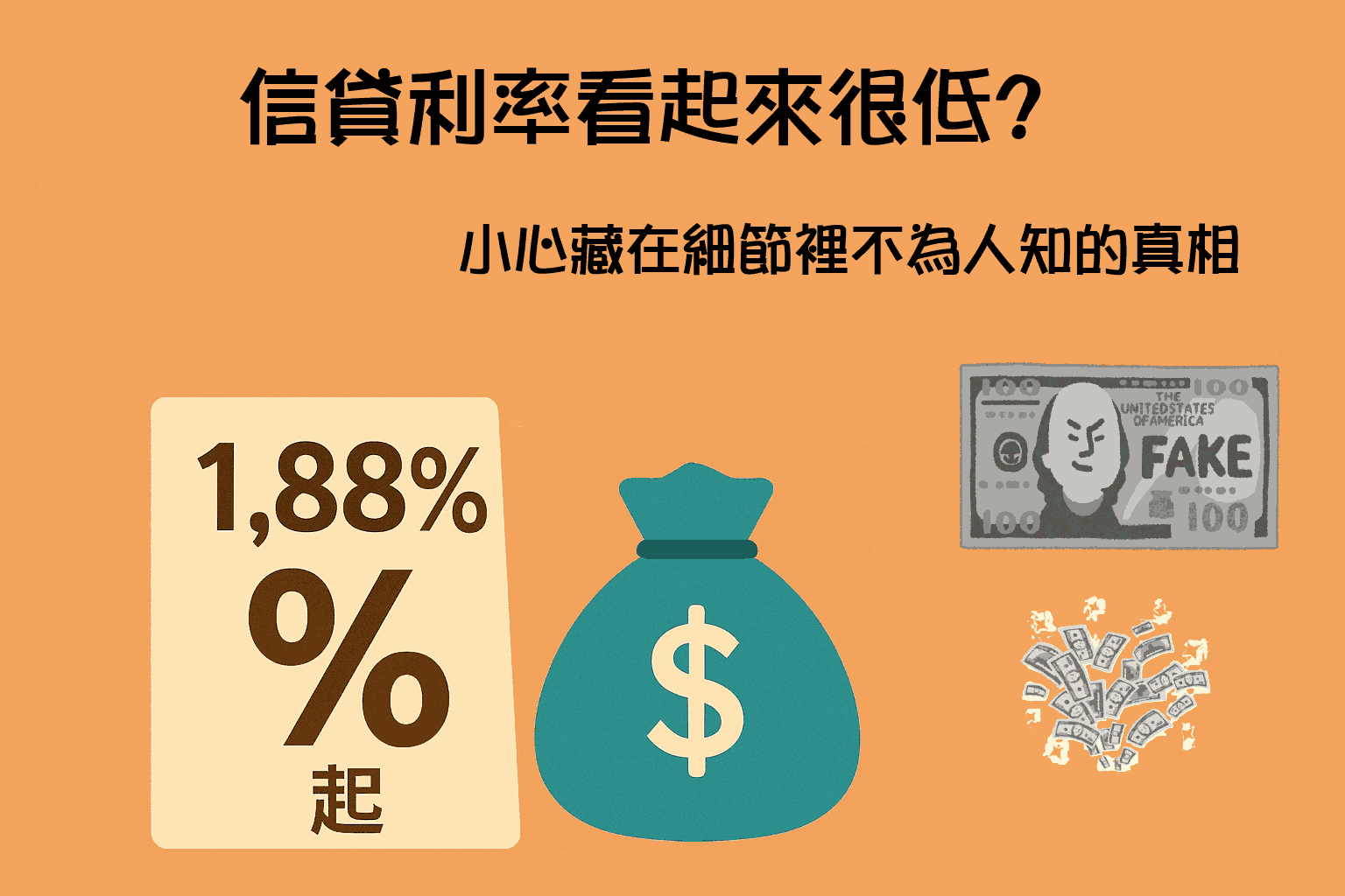 信貸利率看起來很低？當心「起」字藏陷阱，借錢前你該知道的真相