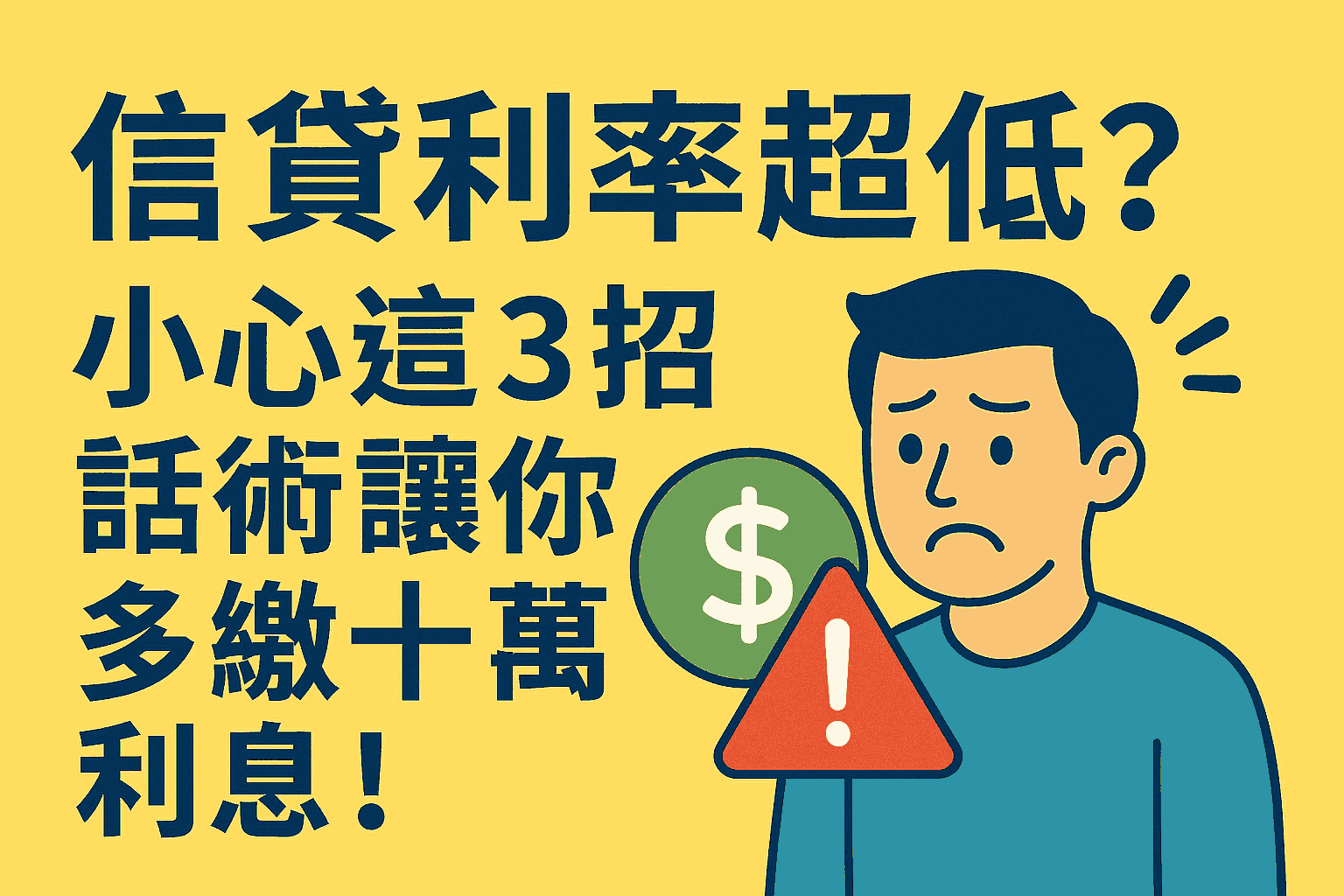 信貸利率超低？小心這 3 招話術讓你多繳十萬利息！