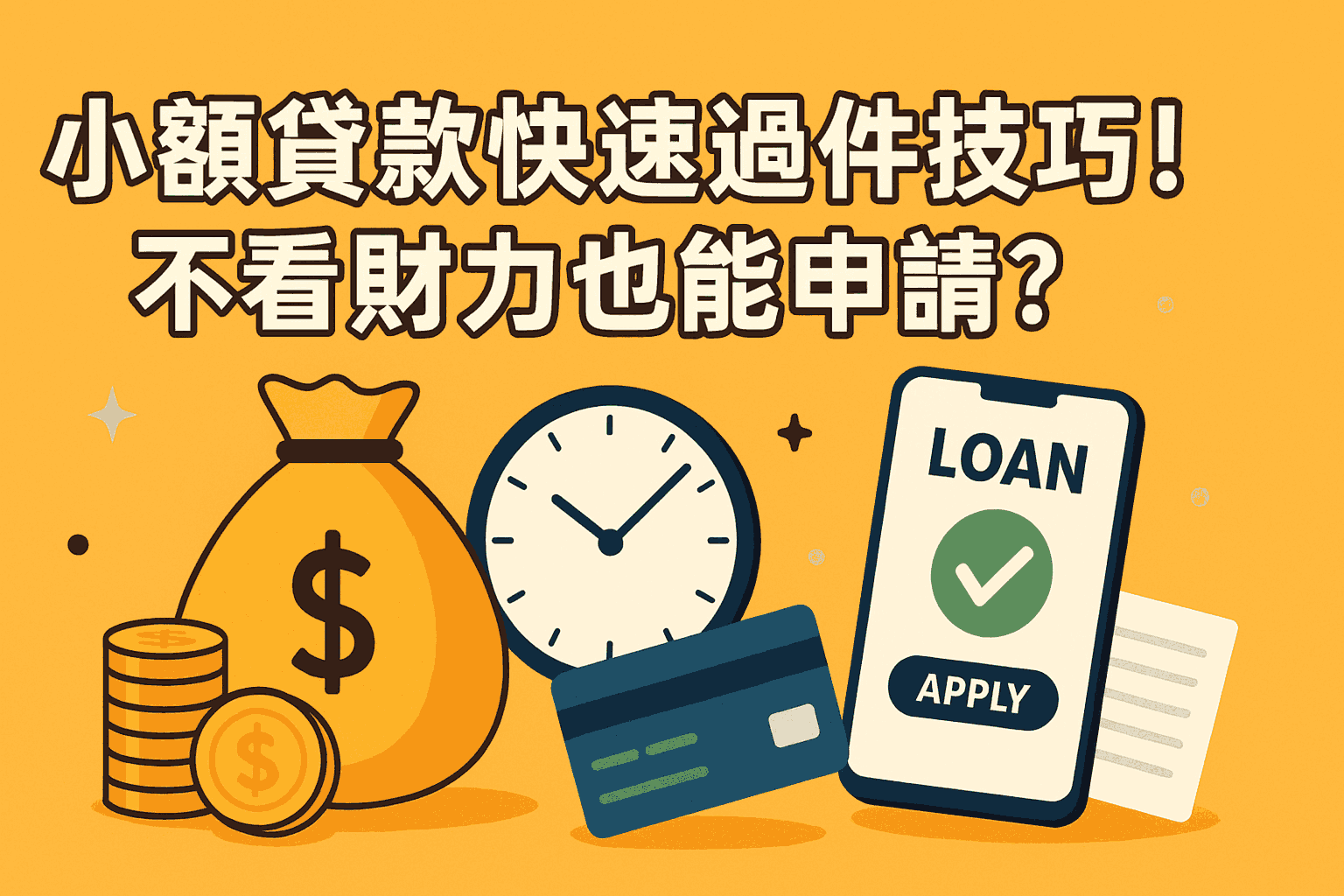 小額貸款快速過件技巧！不看財力也能申請？