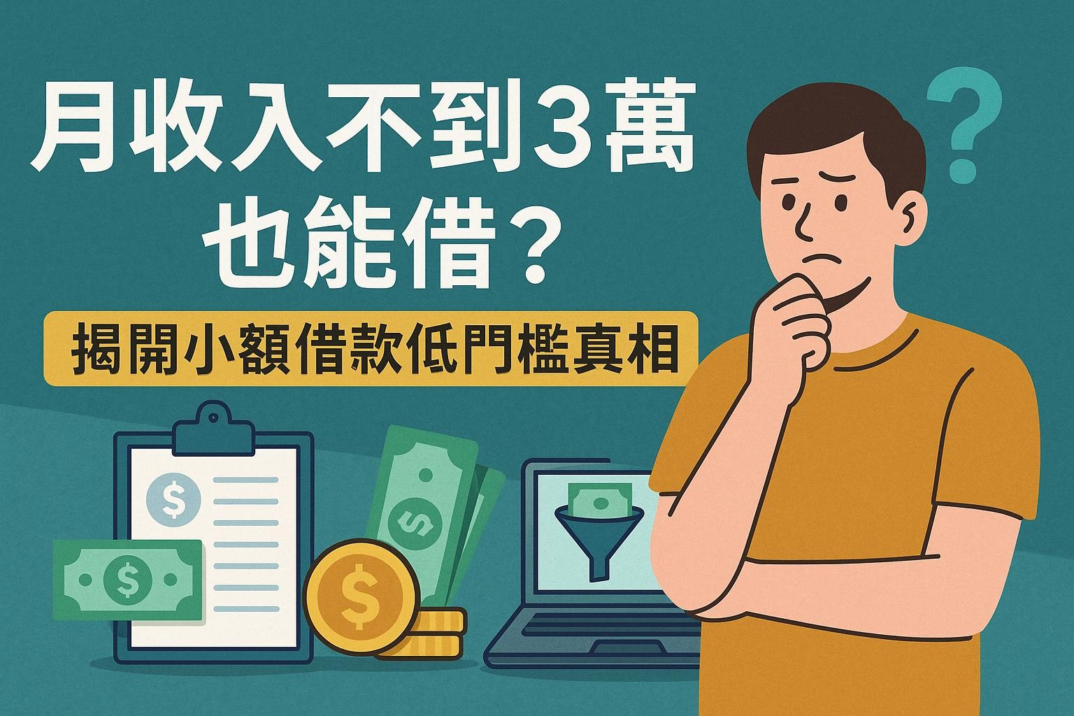 月收入不到3萬也能借？揭開小額借款低門檻真相